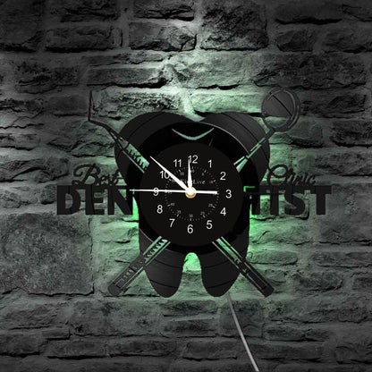 Dentist Led Vinyl Record Wall Clock