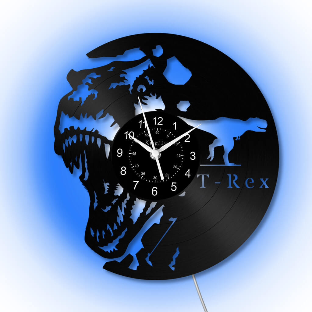 LED Vinyl Wall Clock | Dinosaur | 12'' | 0300WPB