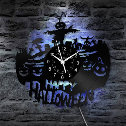 LED Vinyl Wall Clock | Halloween | 12''